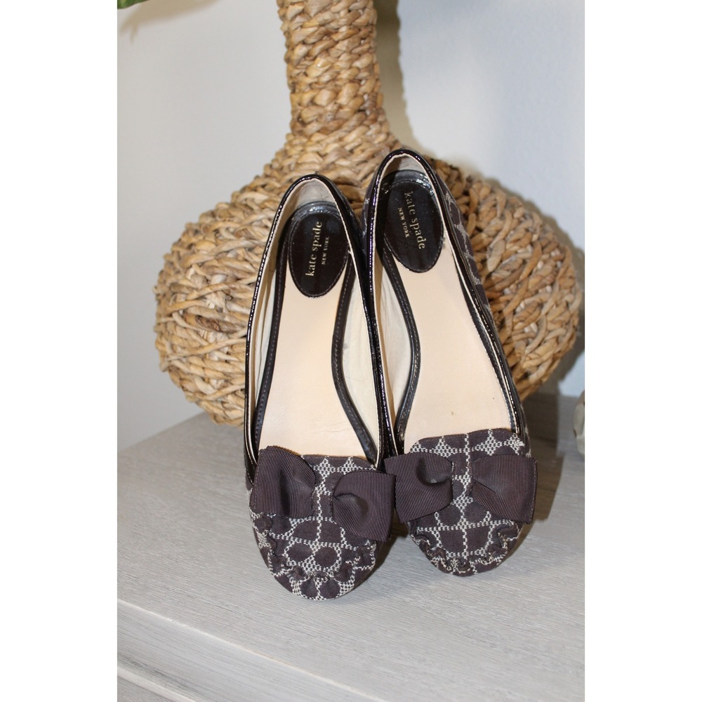 Kate Spade New York Ballet‎ Flats Women's Size 8.5 Geometric Bow Accent